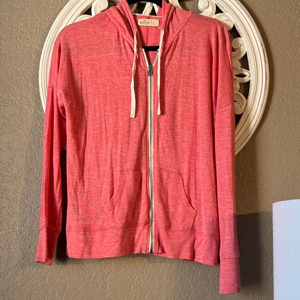 Hollister Pink Zip-Up Hoodie